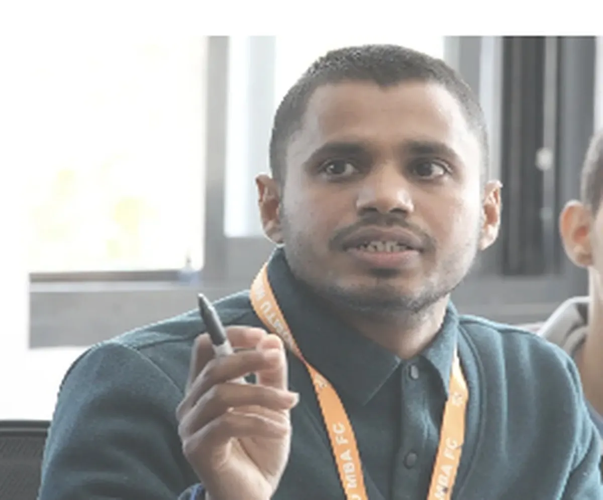 Management students learning
